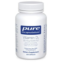 Pure Encapsulations Vitamin D3 125 mcg (5,000 IU) - Supplement to Support Bone, Joint, Breast, Heart, Colon, and Immune Health* - With Vitamin D - 250 Capsules