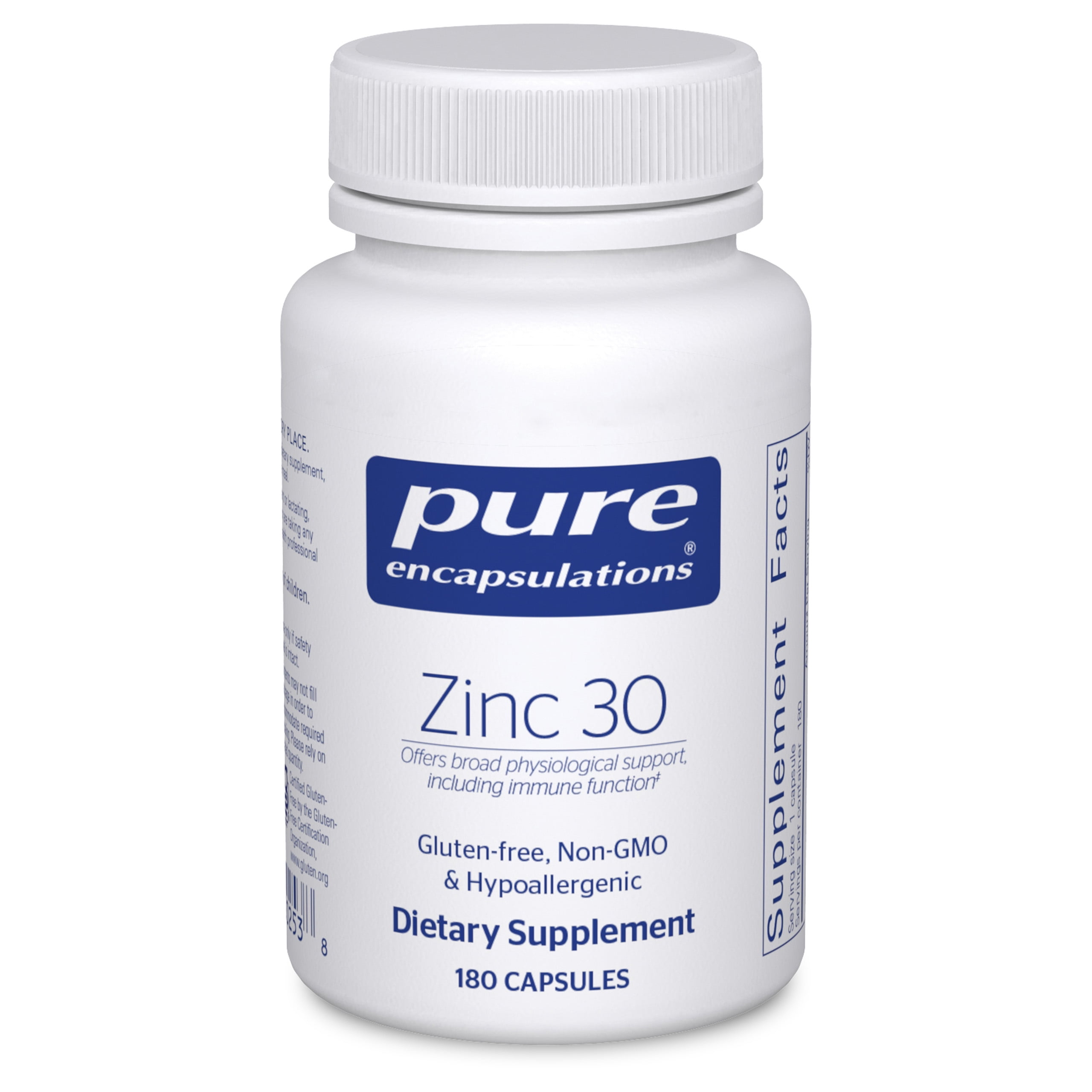 Pure Encapsulations Zinc 30 mg | Zinc Picolinate Supplement for Immune System Support, Growth and Development, and Wound Healing* | 180 counts