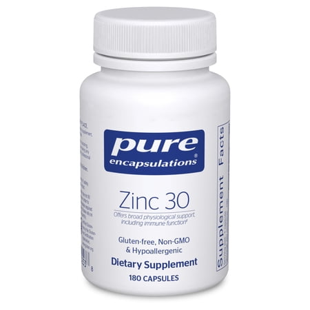Pure Encapsulations Zinc 30 mg - Supplement for Immune System Support, Growth and Development, and Wound Healing* - With Zinc Picolinate 30 mg - 180 Capsules