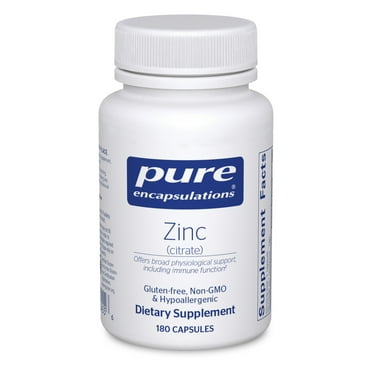 Pure Encapsulations Zinc (Citrate) | Supplement to Support Immune System, and Tissue Development and Repair* | 180 counts