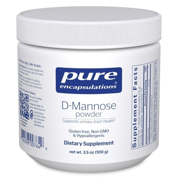 Pure Encapsulations D-Mannose Powder - For Urinary Tract Support - Urinary Tract Support & Bladder Health* - Easy Dissolve Powder - Non-GMO & Vegan - 3.5 oz