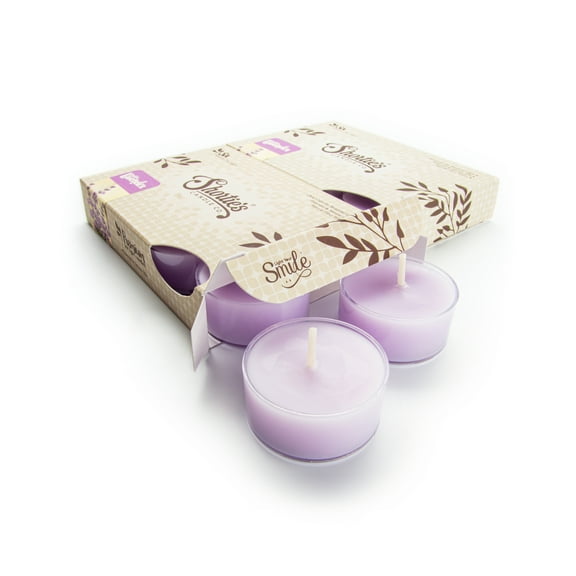 Pure English Lavender Tealight Candles Multi Pack - 12 Purple Premium Scented Tea Lights - Essential & Natural Oils - Shortie's Candle Company