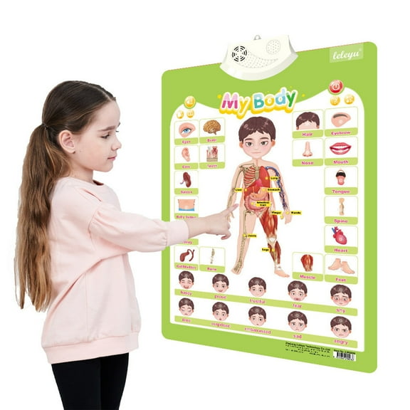 Pure English Talking Wall Chart Toy For Kids Interactive Sound Poster Early Education Learning