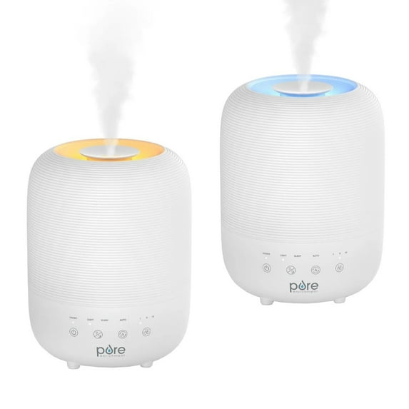 Pure Enrichment Easy Top Fill Humidifier Set Bundle 2 Pack, 3L Tank ...