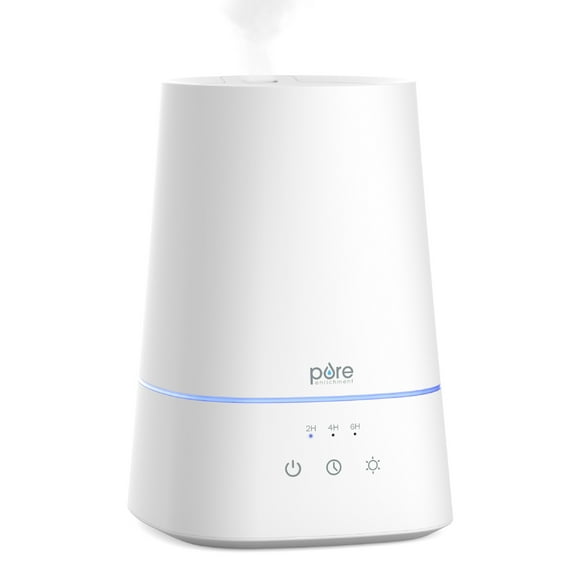 Pure Enrichment HUME Max - Easy Top Fill Ultrasonic Cool Mist Humidifier, 3.7 L (1 Gallon) Tank, 3 Mist Settings + Auto Shut-Off Timer - Ideal for Large Bedrooms, Baby Nurseries and Offices (White)