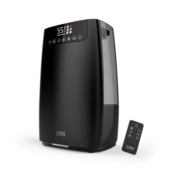 Pure Enrichment HumeXL Pro Warm and Cool Mist Humidifier - Easy-to-Clean 5-Liter Water Tank, Humidity Sensor, Two 360-Degree Rotating Mist Nozzles, LED Display and Remote Control