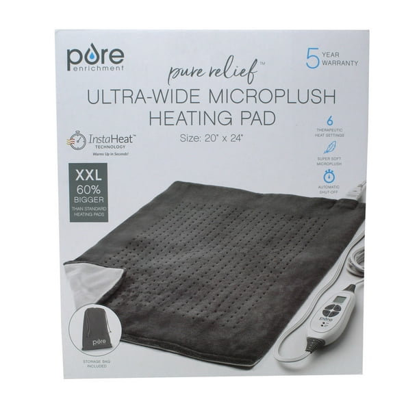 Pure Enrichment PureRelief XXL Ultra-Wide Microplush Heating Pad with ...