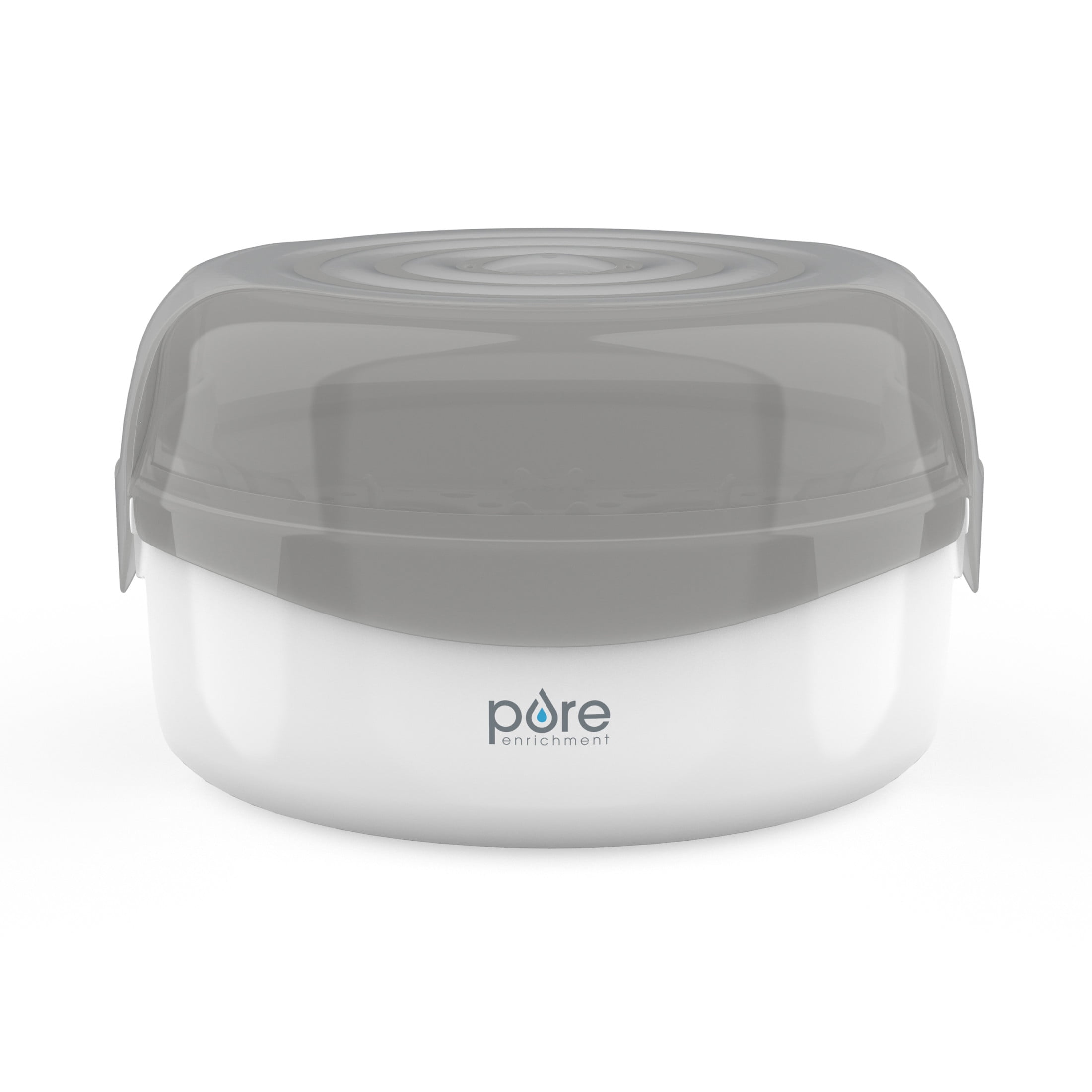 Pure Enrichment PureBaby Microwave Bottle Sterilizer - Fast and Easy Natural Steam Sterilizer, 8 Bottle Capacity, BPA Free - Ideal for Bottles, Pacifiers, Training Cups, and Breast Pump Parts