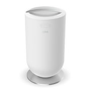 Pure Enrichment PureBliss Luxury Towel Warmer - Extra Large 20L Heats Towels, Robes, Blankets, or Clothing - Modern Bucket Design, 4 Heat Timer Settings & Auto Shut-Off (White & Brushed Silver)