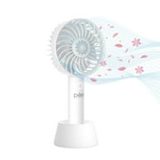 Pure Enrichment PureBreeze Personal Handheld Fan with Base - 3 Fan Speeds, Built-In Rechargeable Lithium-Ion Battery, Lightweight Portable Design, Soothing Optional Aromatherapy Tank, USB Charger
