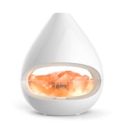 Pure Enrichment PureGlow Crystal - 2-in-1 Himalayan Salt Lamp & Ultrasonic Essential Oil Diffuser, Original Salt Therapy Lamp, 100% Pure Himalayan Salt, Ambient Glow, 160 mL 16-Hour Tank White