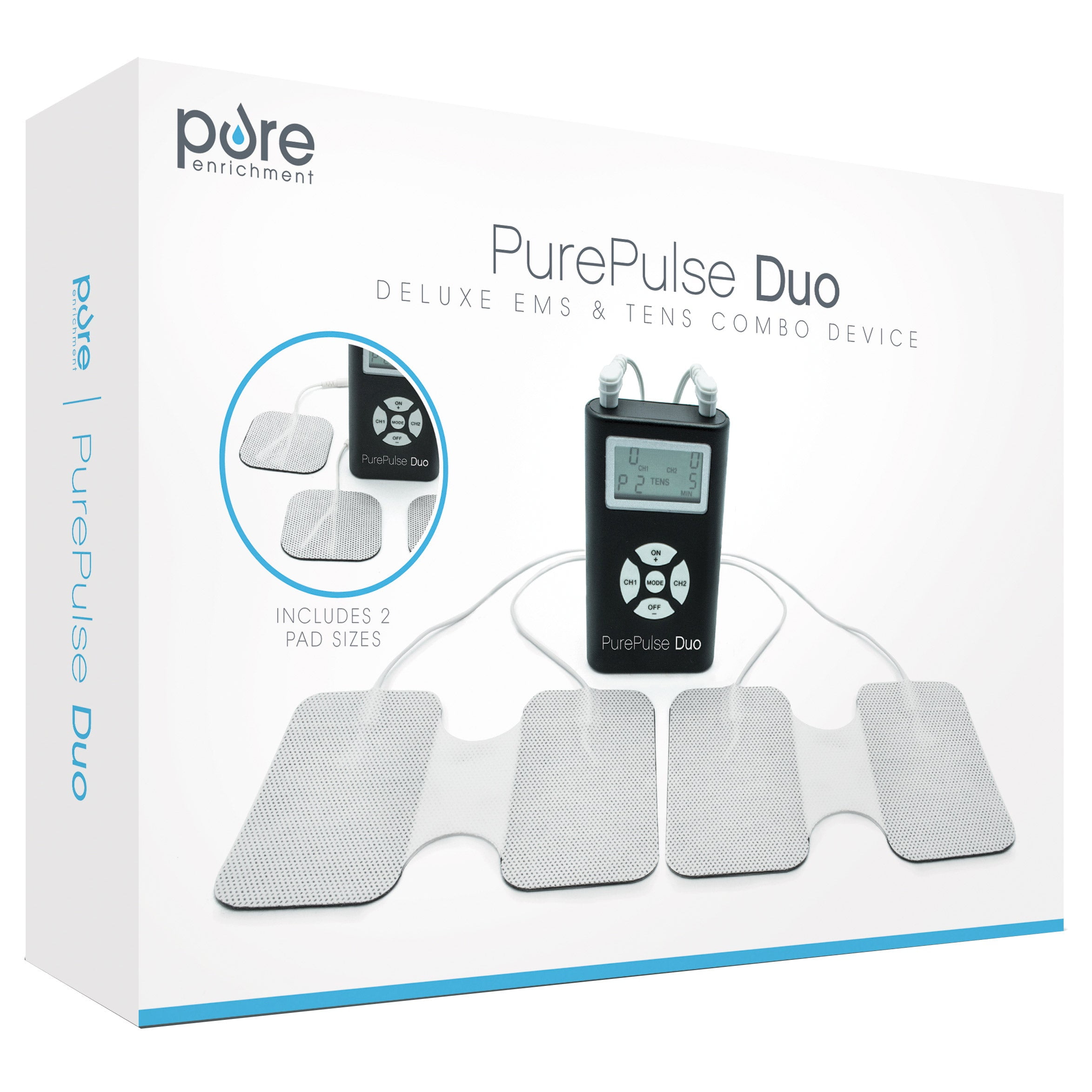 Pure Enrichment PurePulse DUO TENS/EMS Combination Therapy Bundle