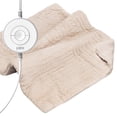thumbnail image 1 of Pure Enrichment PureRadiance Ultra-Wide Luxury Heating Pad for Back Pain Relief, Patented Design, Soft Faux Fur & Micromink, 6 Heat Settings, Machine Washable, Large, 20”x24” (Golden Sands), 1 of 9