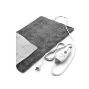 Pure Enrichment PureRelief Deluxe Heating Pad 12 x 24, Full Body Therapy Pad with 4 InstaHeat Settings, Soft Machine-Washable Microplush Fabric and 2-Hour Auto Safety Shut-Off Gray
