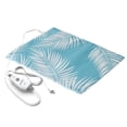 thumbnail image 1 of Pure Enrichment PureRelief Express Designer Series Electric Heating Pad - 12” x 15” Fast-Heating with 4 Heat Settings, Machine-Washable Fabric, & 2-Hour Auto Safety Shut-Off - Palm Aqua, 1 of 7