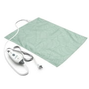 Pure Enrichment PureRelief Express Designer Series Electric Heating Pad - 12” x 15” Fast-Heating with 4 Heat Settings, Machine-Washable Fabric, & 2-Hour Auto Safety Shut-Off - Laurel Leaves