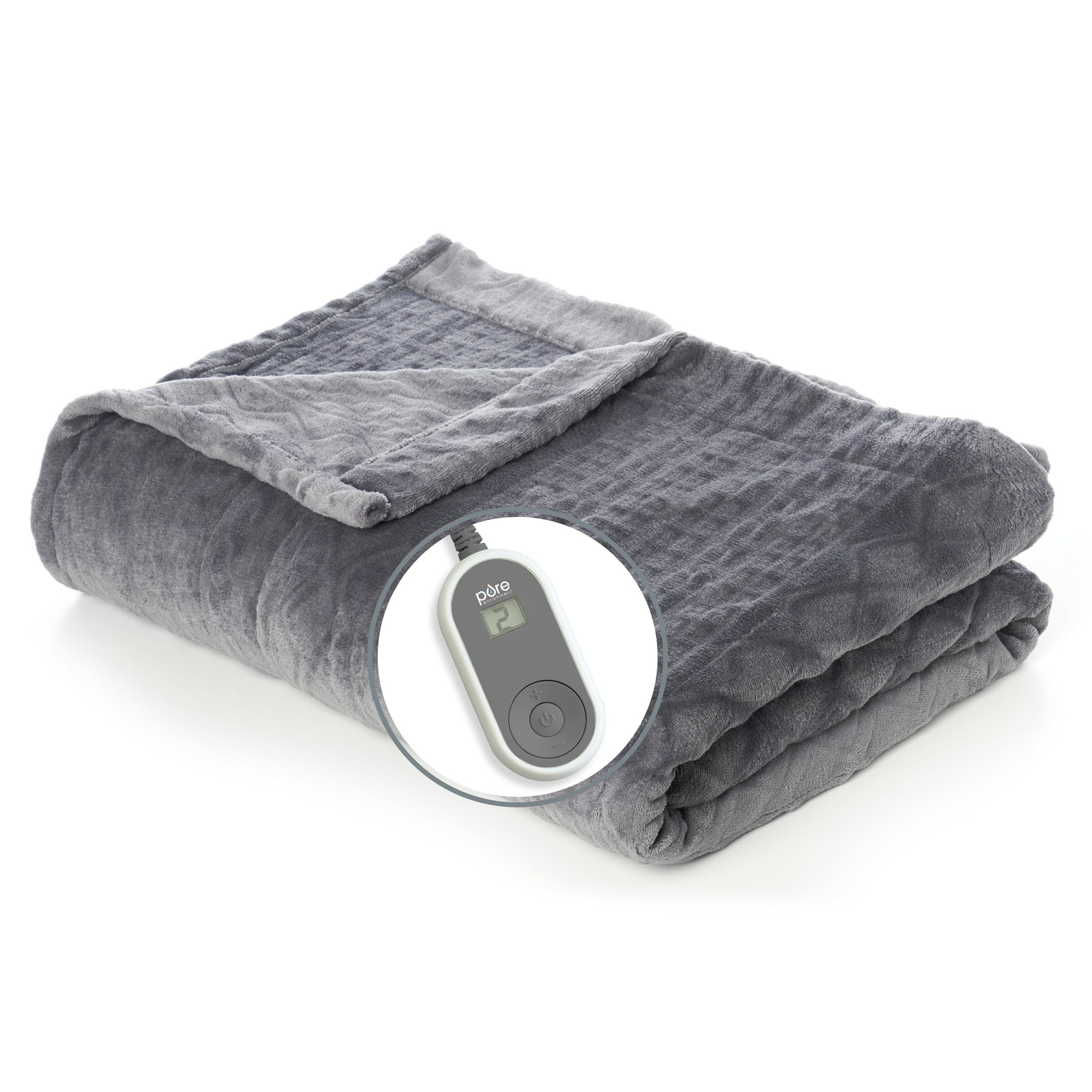 Pure Enrichment PureRelief Radiance Deluxe Heated Blanket - 10 Heat  Settings, Super Soft Micromink Velvet Fabric, LCD Controller, Auto Shut-Off  Timer, Machine Washable - Twin Size Electric Blanket - Walmart.com