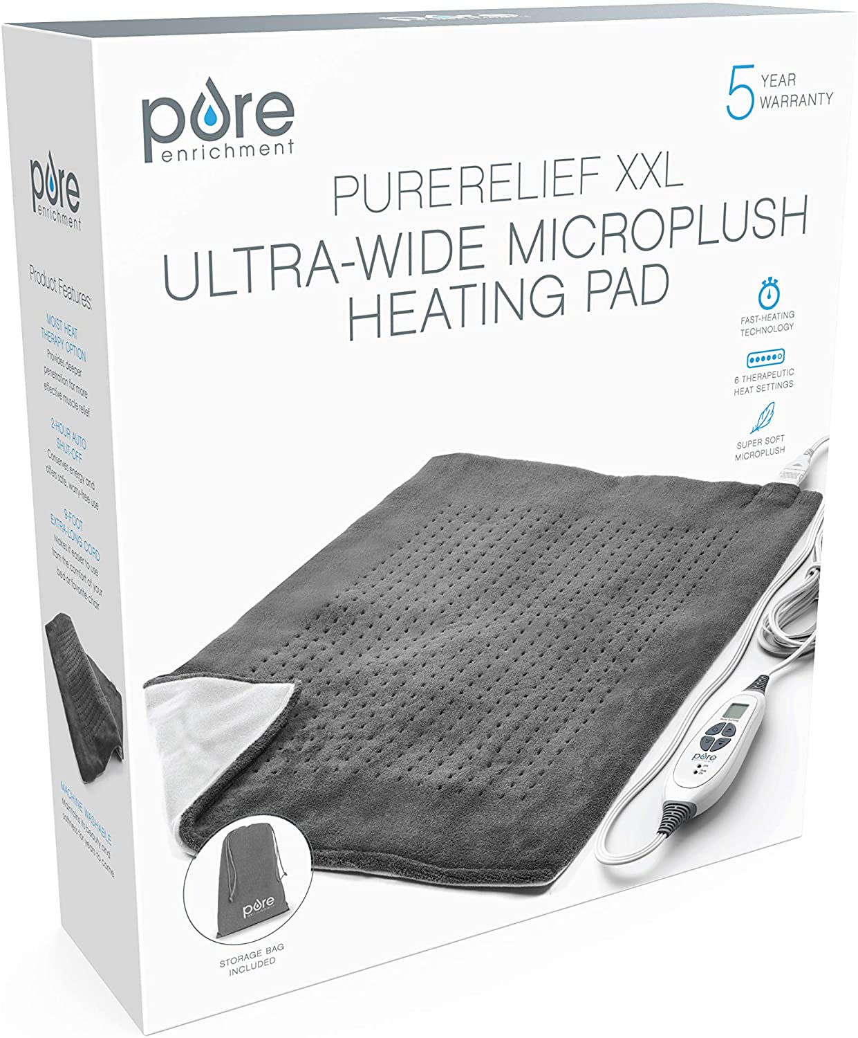 Pure Enrichment® PureRelief™ Deluxe Heating Pad (12" x 24"), Full Body