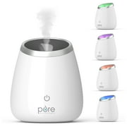 Pure Enrichment PureSpa Deluxe Ultrasonic Aromatherapy Oil Diffuser - 120ml Water Tank, Mood-Boosting Ionizer and Optional Color-Changing Light - Lasts Up to 10 Hours with Auto Safety Shut-Off