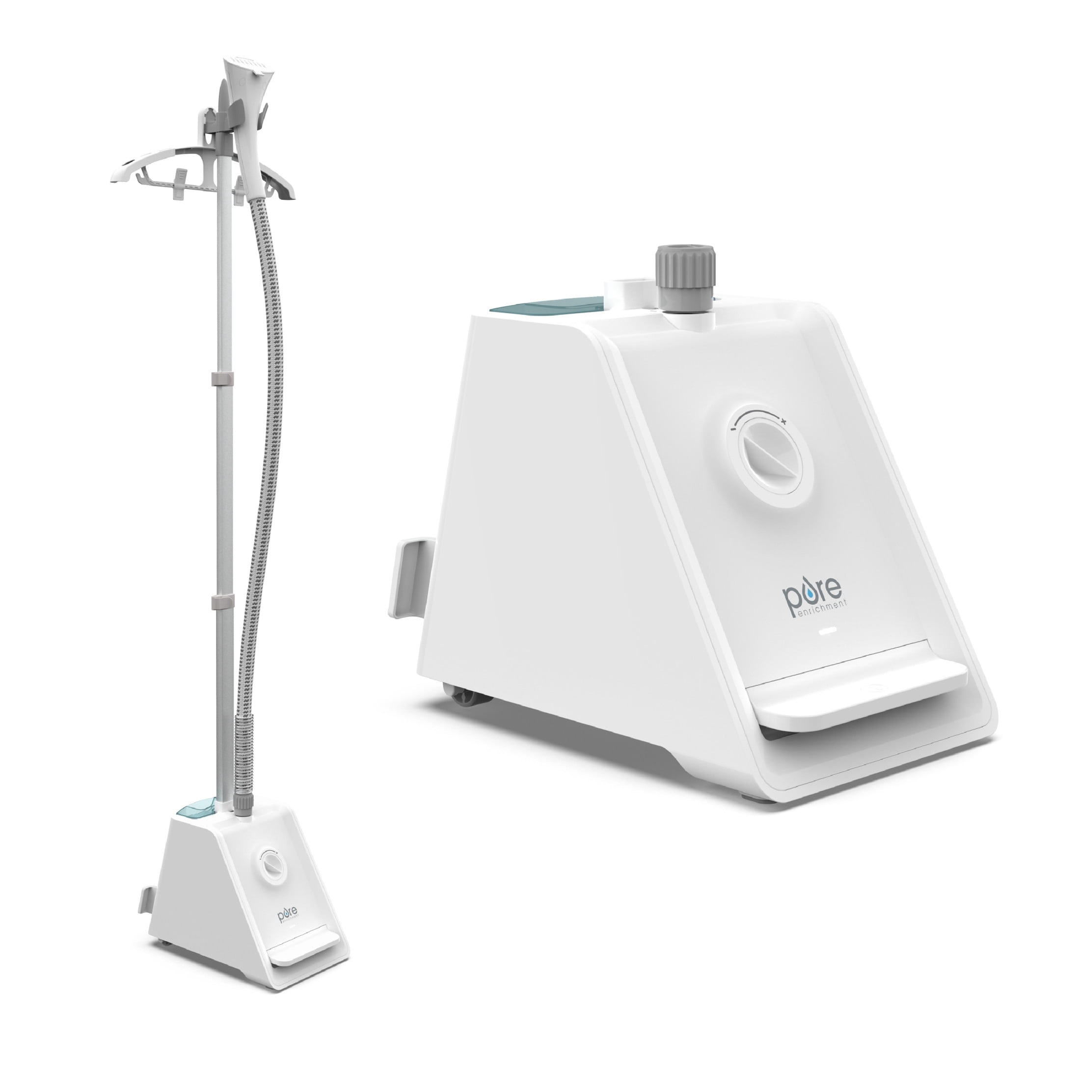 Pure Enrichment PureSteam Pro Upright Clothes Steamer - Professional Standing Garment Steamer & Foot Pedal - Half Gallon Tank with 1 Hr of Steam at 4 Heat Levels that Heats in 45 Seconds