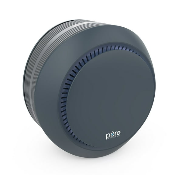 Pure Enrichment PureZone Halo Medium Room Air Purifier, 2 Stage Filtration, Purifies Air of Smoke, Pollen, Dust, and Pet Hair - Easily Fits on Tables, Desks, and Nightstands (Graphite)
