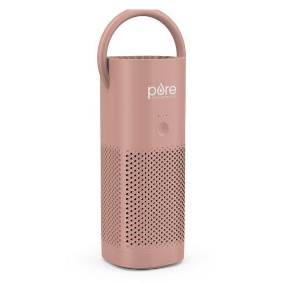Pure Enrichment PureZone Mini Portable Air Purifier - Cordless True HEPA Filter Cleans Air & Eliminates 99.97% of Dust, Odors, & Allergens Close to You - Cars, School, & Office (Blush)