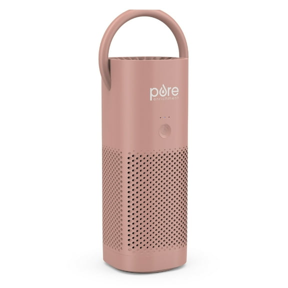 Pure Enrichment PureZone Mini Portable Air Purifier - Cordless True HEPA Filter Cleans Air & Eliminates 99.97% of Dust, Odors, & Allergens Close to You - Cars, School, & Office (Blush)