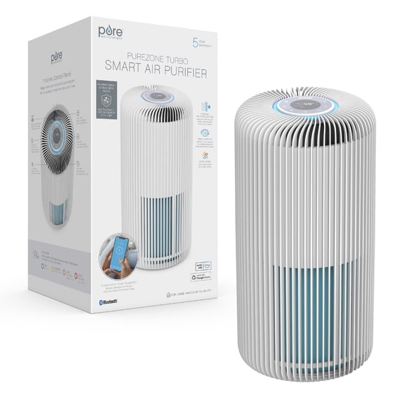 Pure Enrichment Smart 5-in-1 True HEPA Air Purifier with UV-C Light and App Control