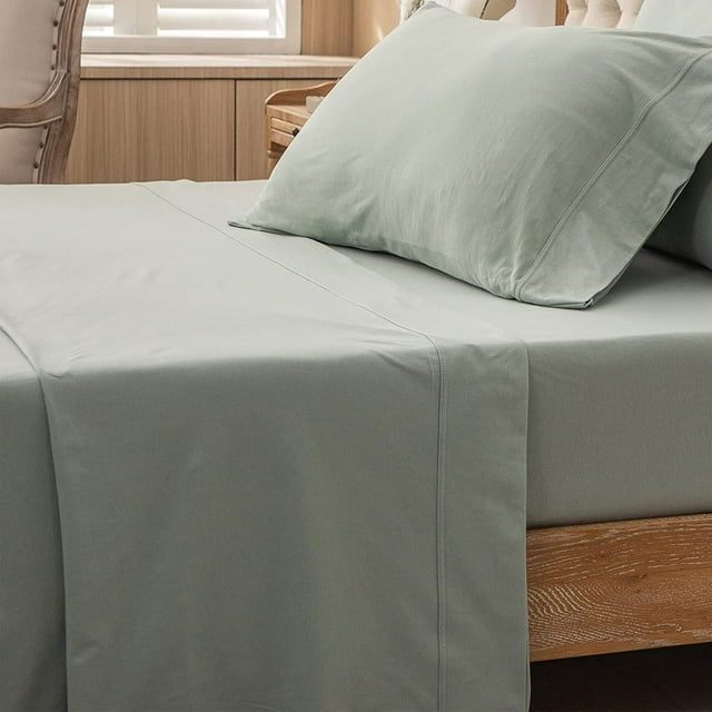 Pure Era 100 Jersey Cotton Flat Sheet/Top Sheet Only Queen Size Super