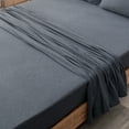 thumbnail image 1 of Pure Era Flat Sheet/Top Sheet Only 100% Jersey Cotton Super Soft Breathable(1-Pack,King Size,Dark Blue), 1 of 8