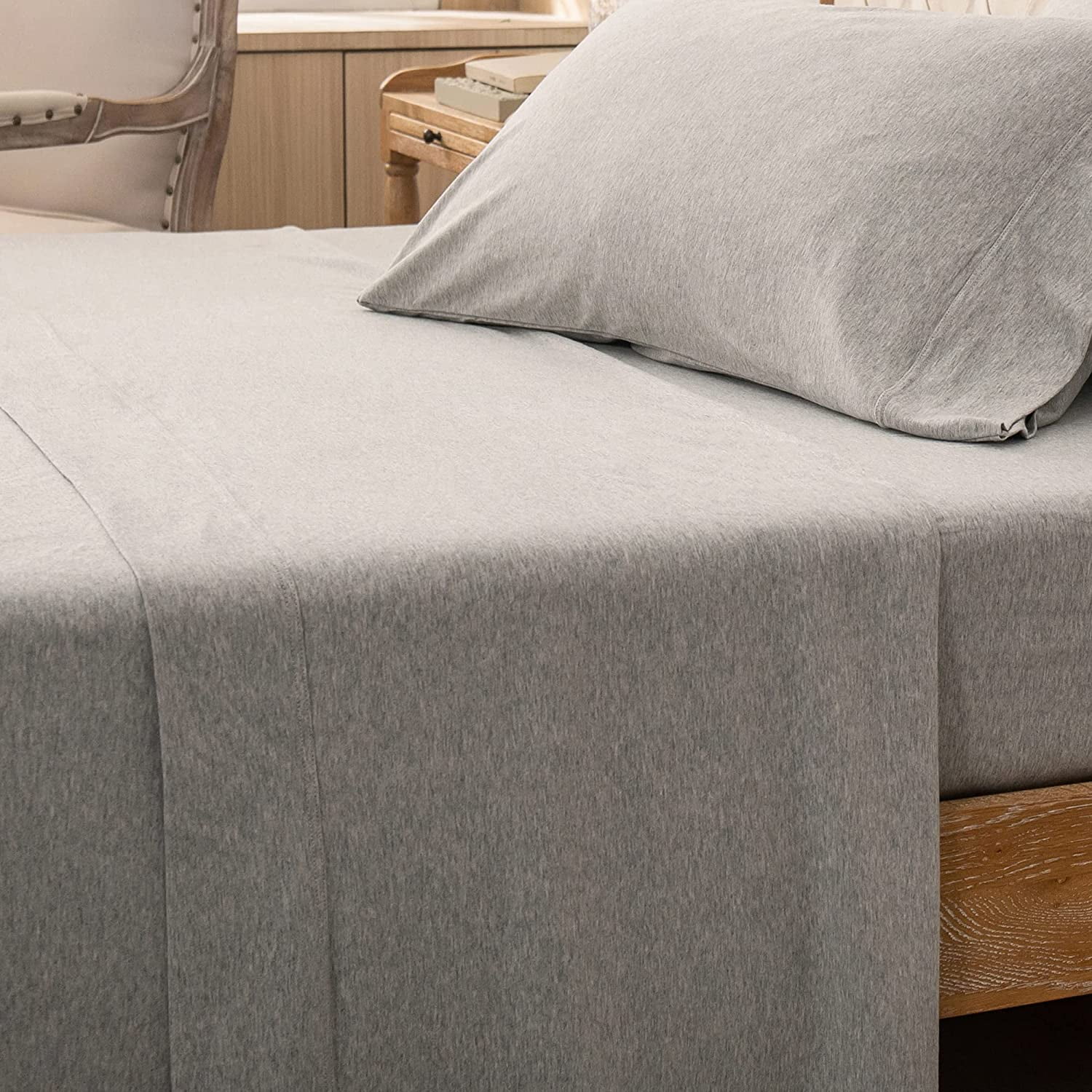 Pure Era 100 Jersey Cotton King Size Flat Sheet/Top Sheet Only Super