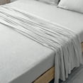thumbnail image 1 of Pure Era  King Size Flat Sheet/Top Sheet ONLY 100% Jersey CottonSuper Soft Breathable(1-Pack,Heathered Grey), 1 of 6