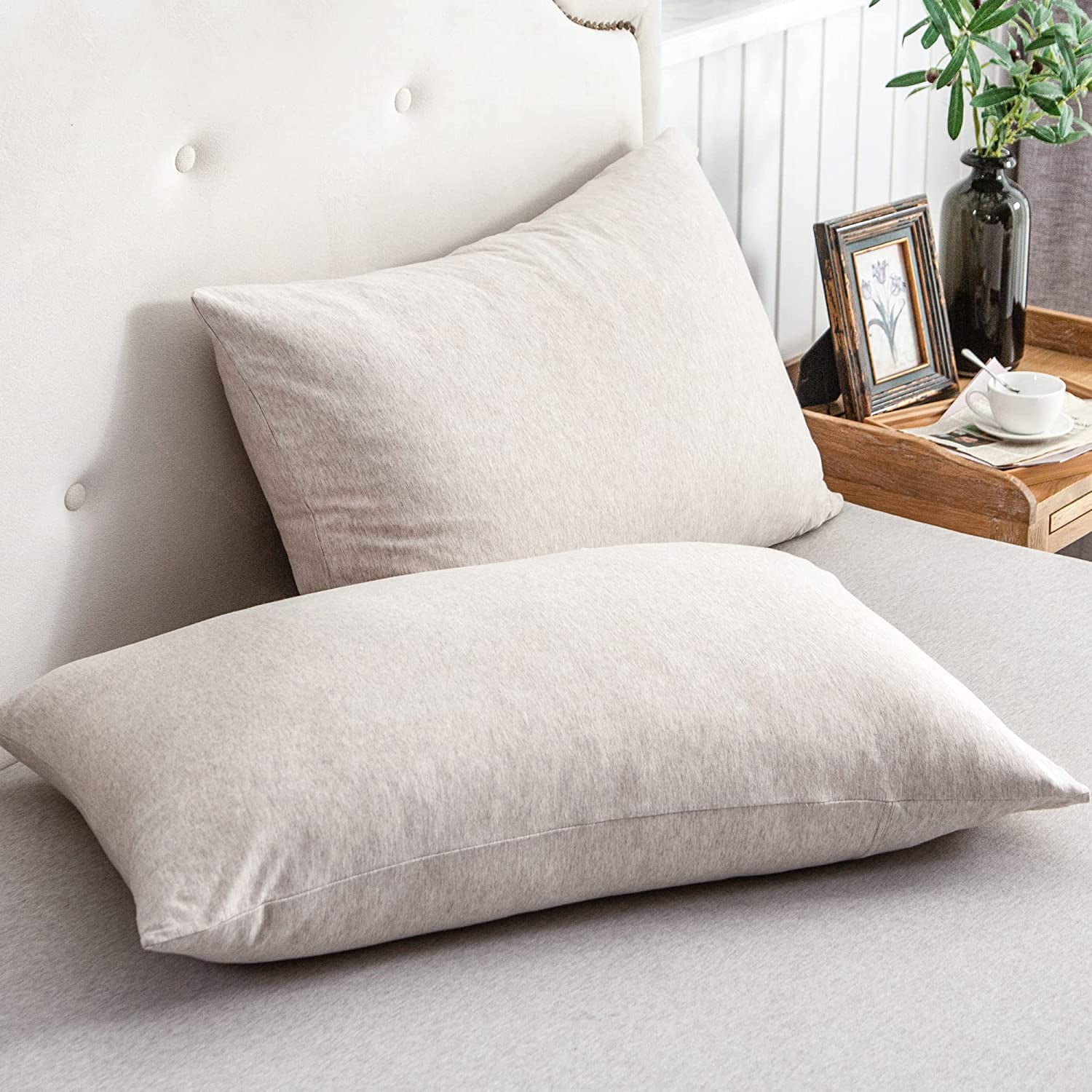 Pure Era 100 TShirt Jersey Knit Cotton Pillowcases Super Soft