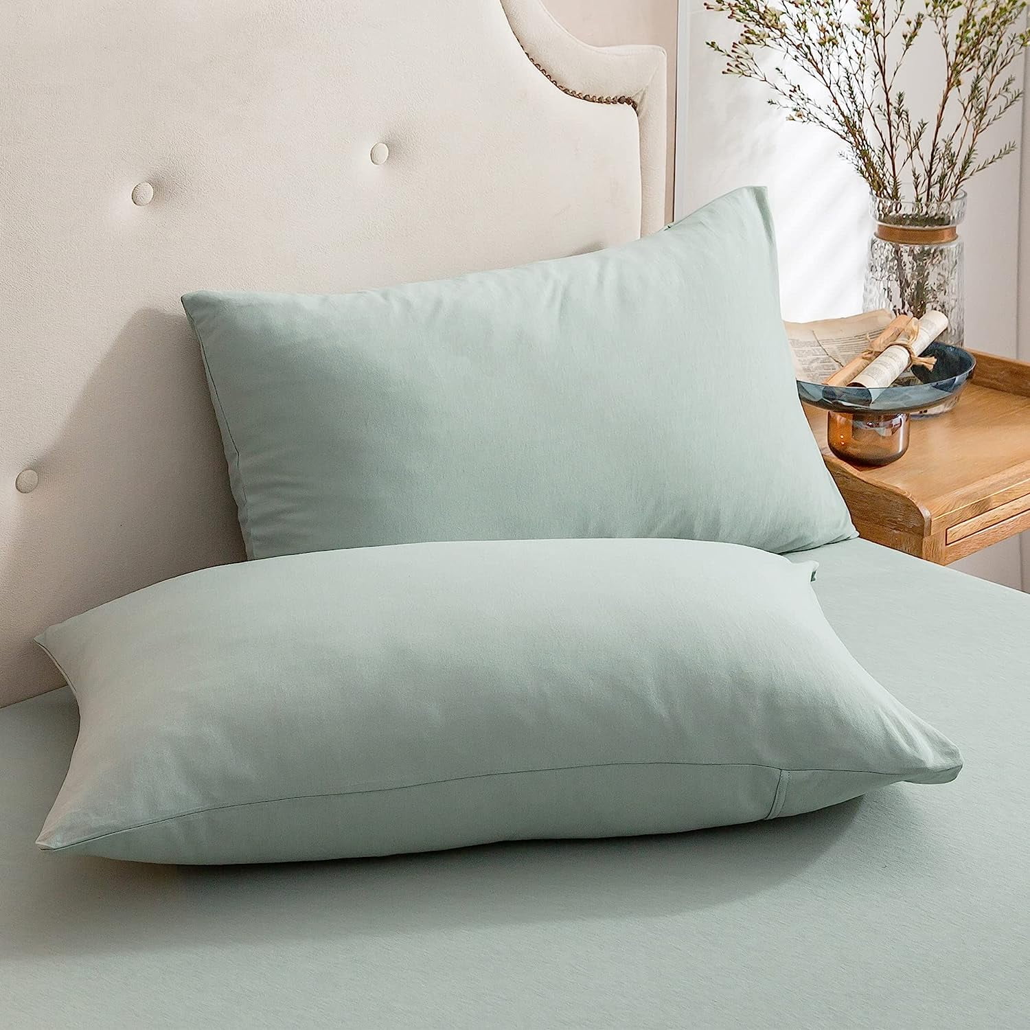 Pure Era 100 TShirt Jersey Knit Cotton Pillowcases Super Soft