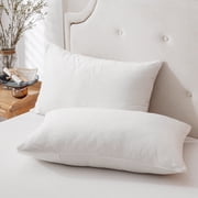 Pure Era 100٪ تي شيرت جيرسي Knit Cotton Pillowcases Super Soft Breathable ، مجموعة من 2 ، قياسية 20 &times; 26 ، صلبة بيضاء