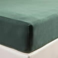thumbnail image 1 of Pure Era Jersey Knit Cotton Fitted Bottom Sheet Deep Pocket 15" to 20"Ultra Soft Forest Green King, 1 of 8