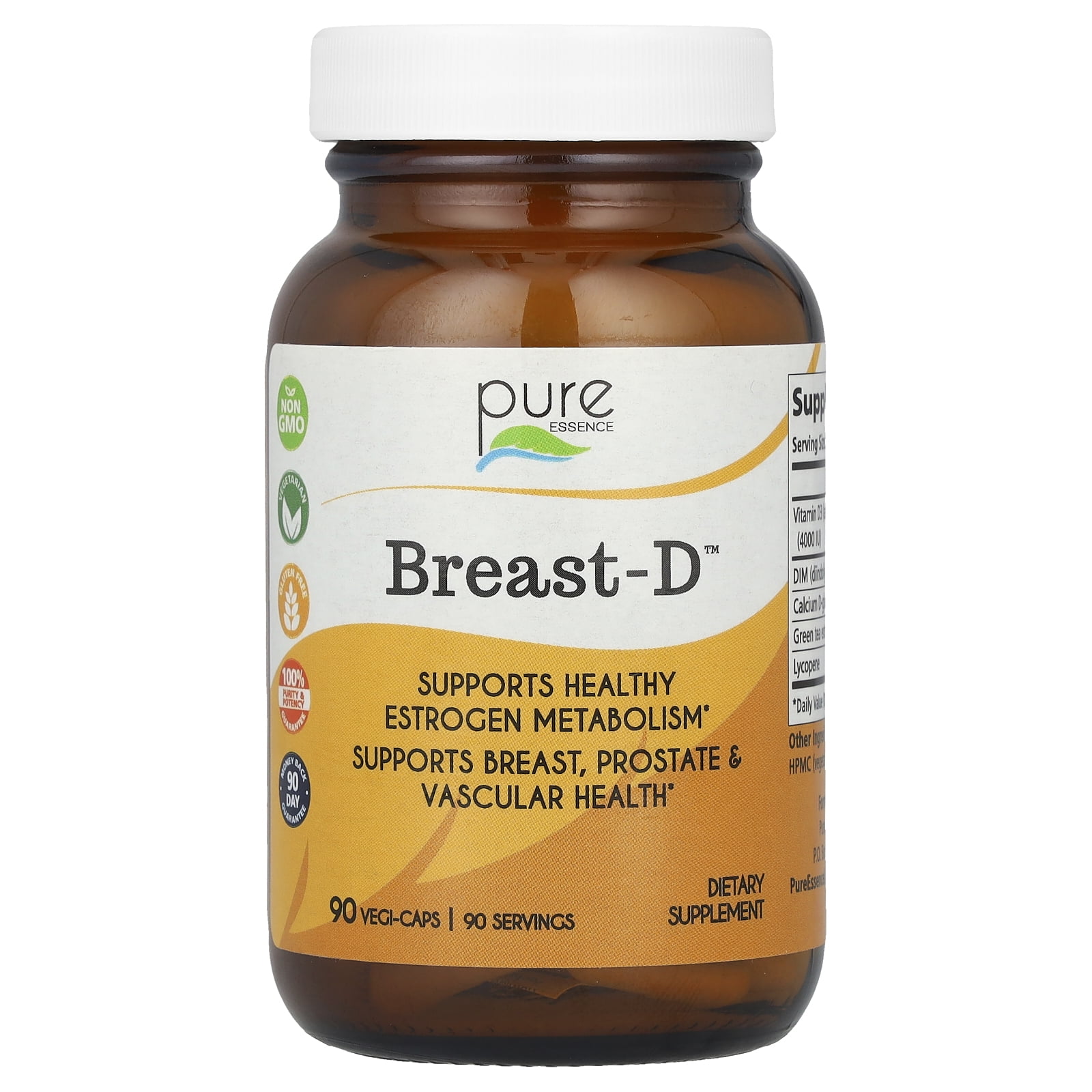 Pure Essence Breast-D™, 90 Vegi-Caps - Walmart.com