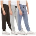 thumbnail image 1 of Pure Essence Girls' Sweatpants - (3) Pack French Terry Active Jogger Pants (Size: 7-16), 1 of 7