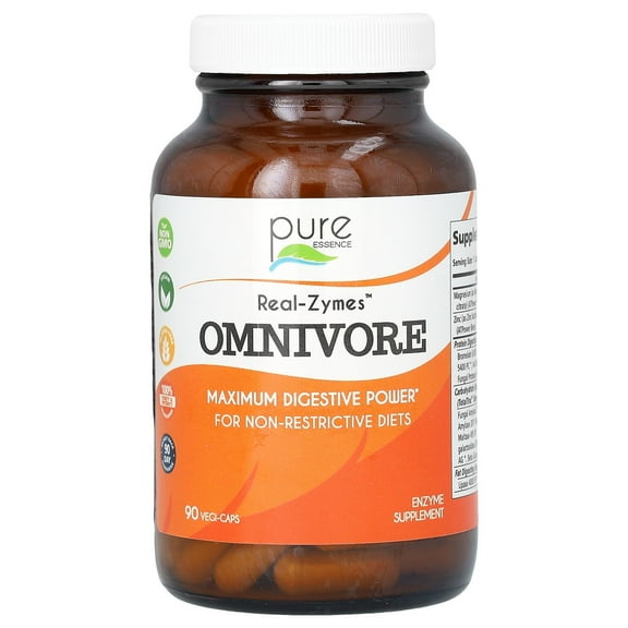 Pure Essence Real-Zymes Omnivore 90 Vegi-Caps