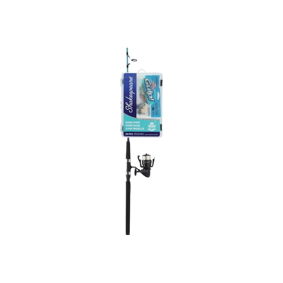 Pure Fishing Shakespeare Surf Pier Fishing Rod & Reel - Pack of 8