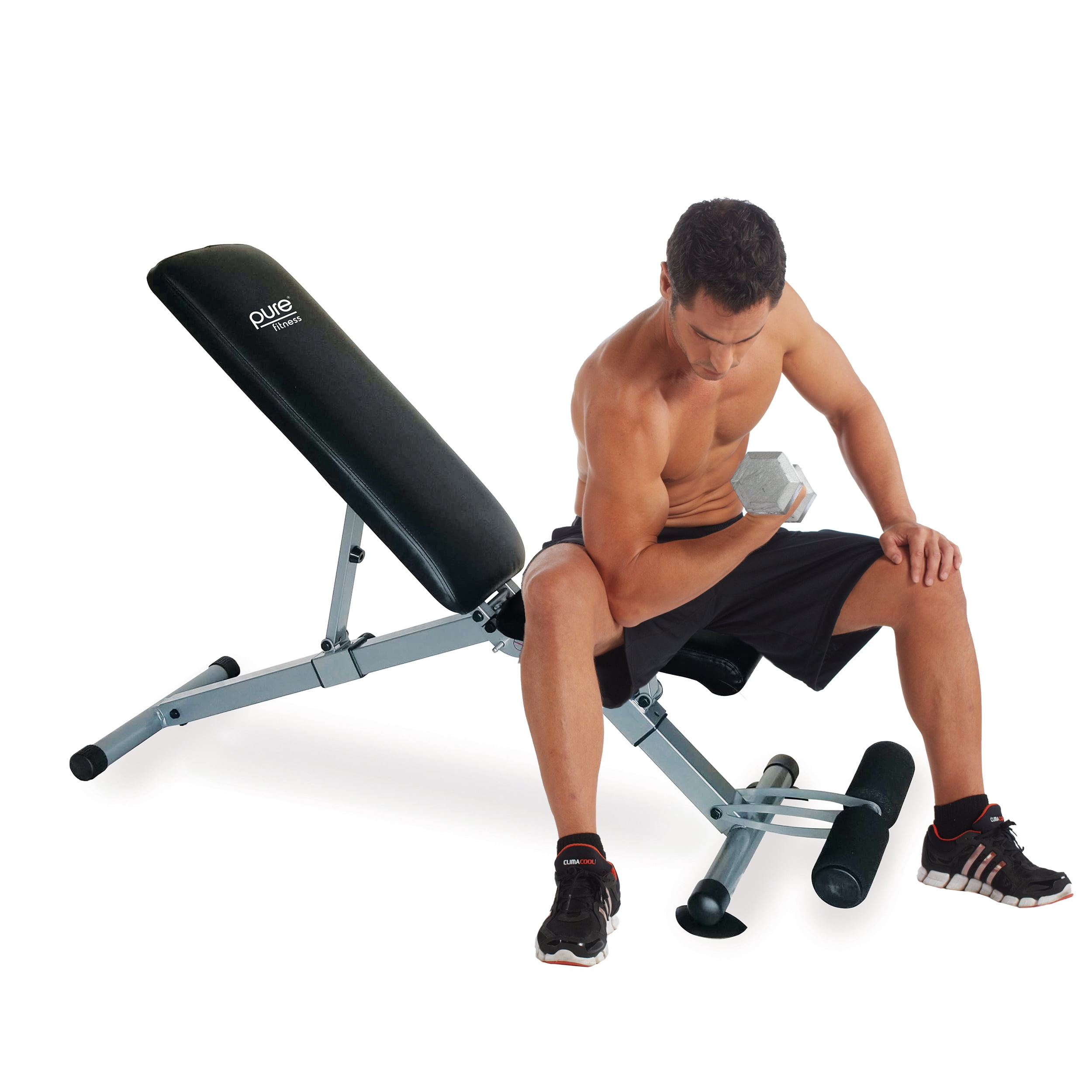 Pure Fitness FID Weight Bench Workout Bench 330lb Weight Limit Walmart