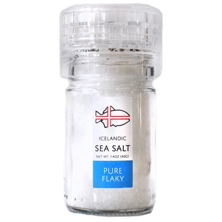 Pure Flaky Icelandic Sea Salt Nordic Catch (Net 1.4oz Adjustable Grinder)