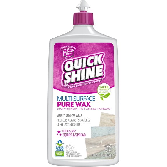 Pure Floor Wax 27oz | A Buffable, Waterproof Finish for Regular and Hardwood Floors | Restore Protect Refresh