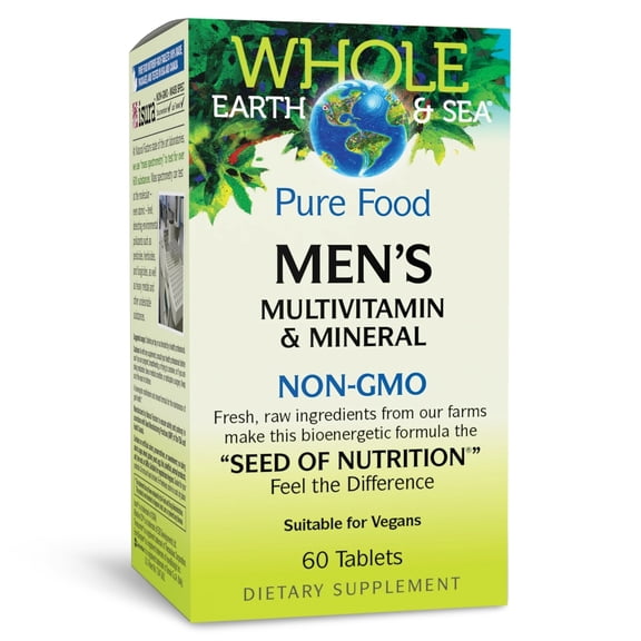 Natural Factors Whole Earth & Sea Men's Multivitamin & Mineral,60 Tablets