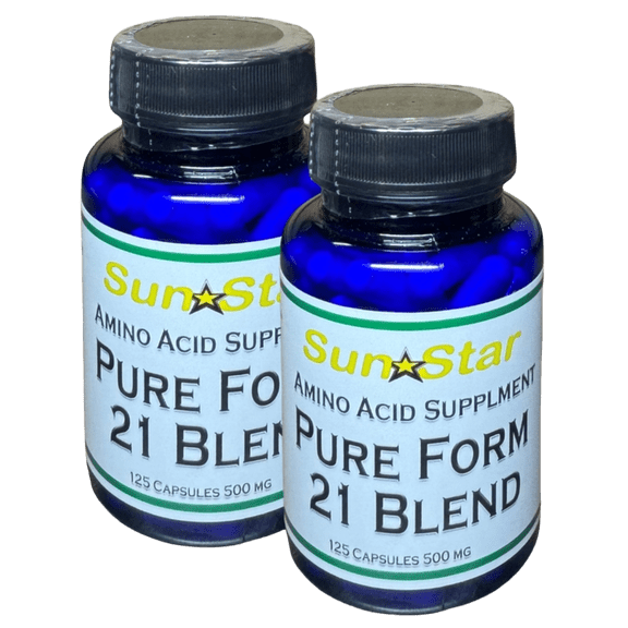 Pure Form 21 Blend Amino Acid Supplement 250 Caps (2-Pack)
