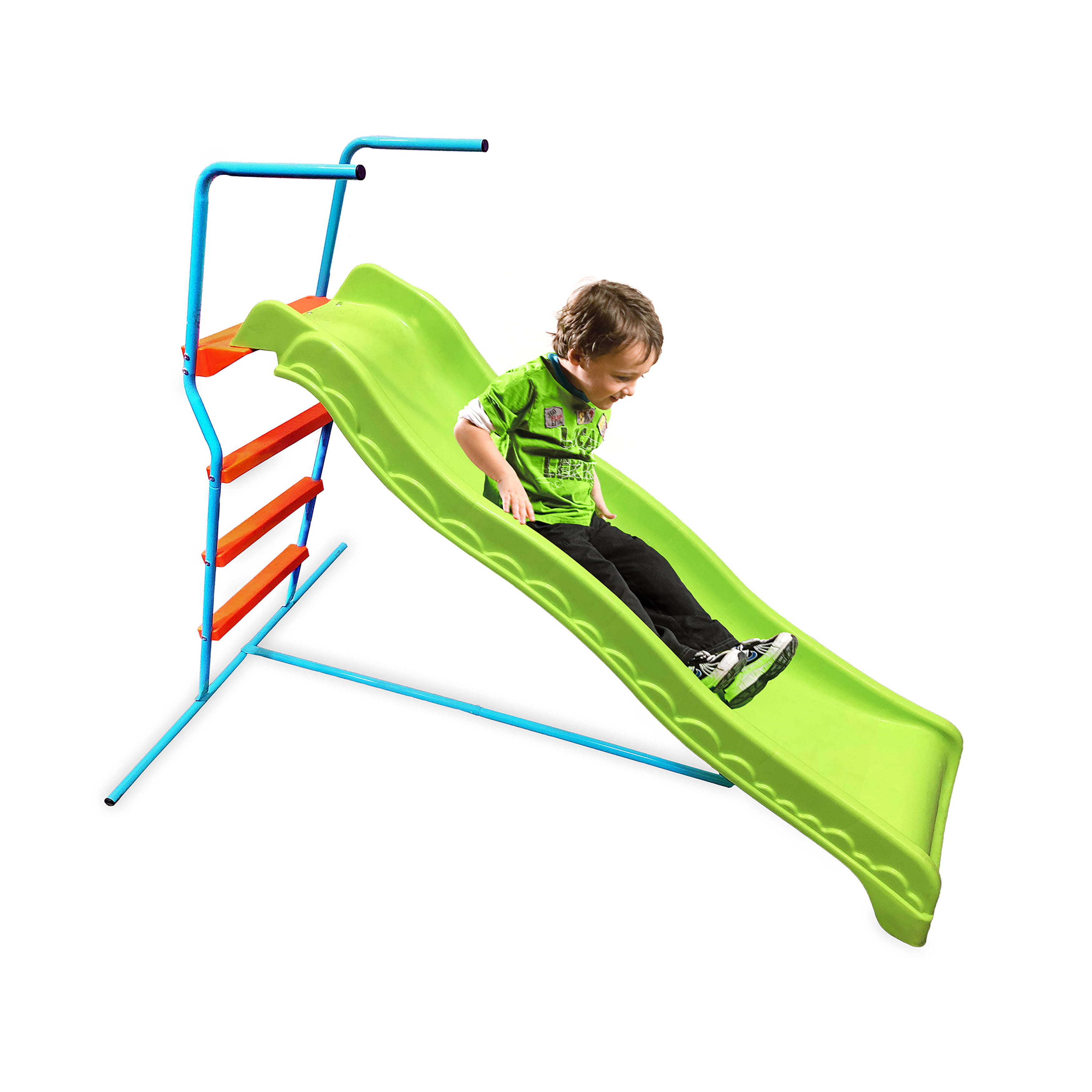 Pure Fun 6-Foot Wavy Kids Slide, Indoor or Outdoor, 100lb Weight Limit,  Ages to