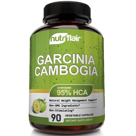 Pure Garcinia Cambogia 95% HCA Extract Best Weight Loss Diet Pills, Fat Burner 90 Capsules