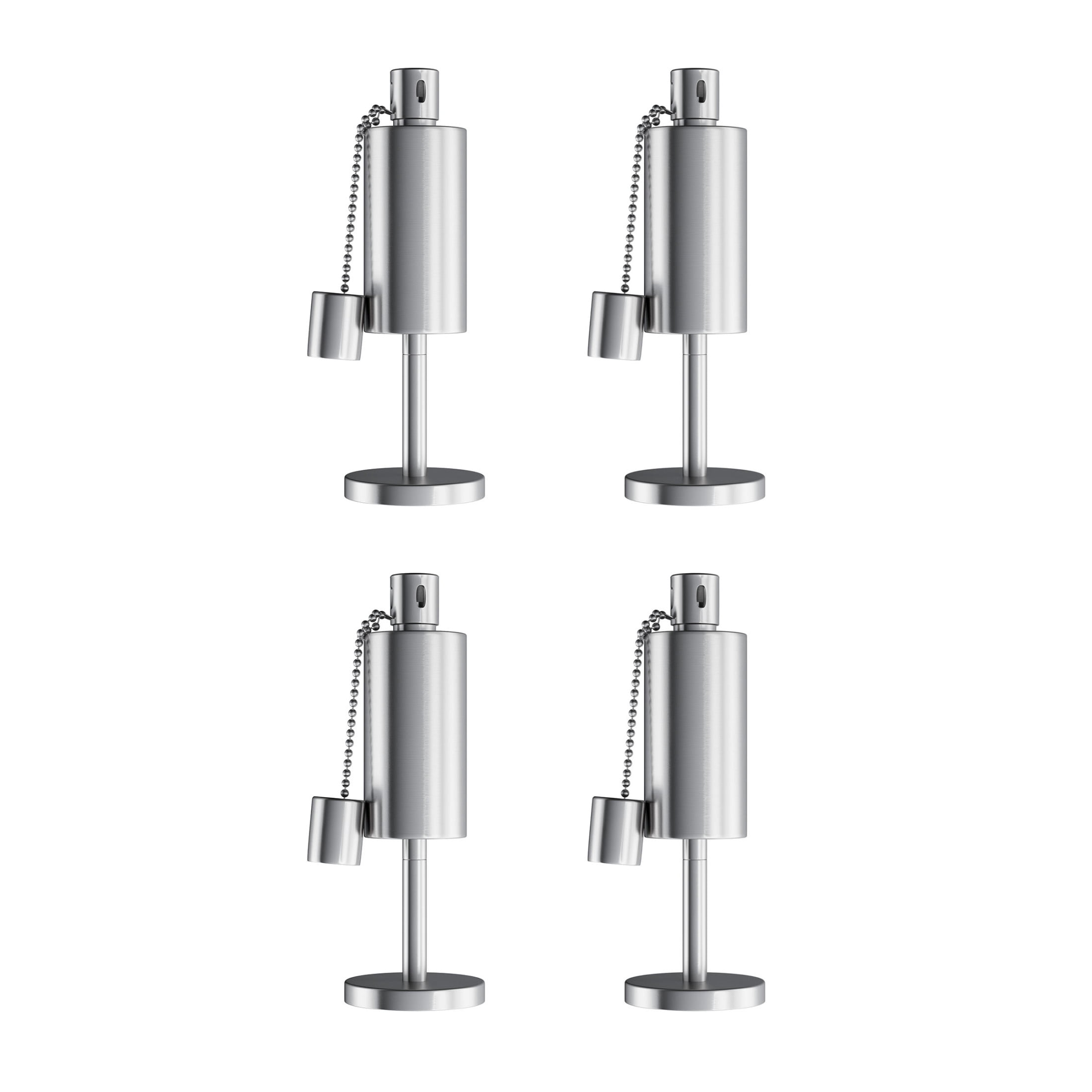 Pure Garden 10.5-Inch Table Torch Lamp 4-Pack - Fiberglass Wick Flame Light