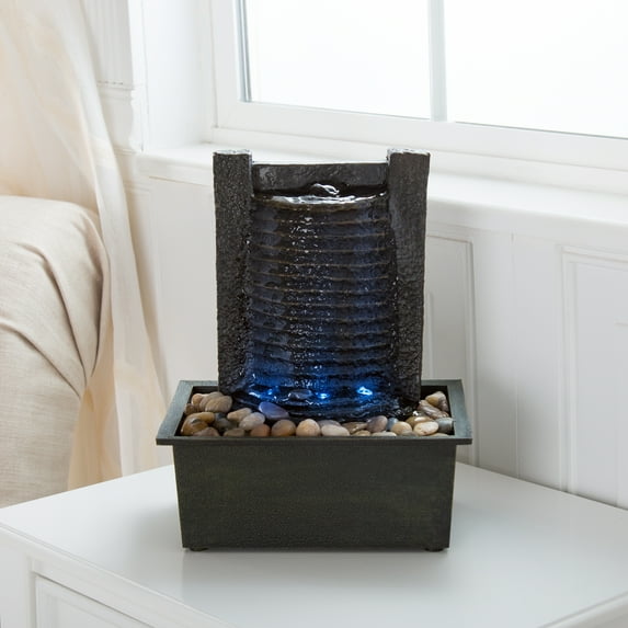 Pure Garden 10.5" Indoor Cascading Tabletop Fountain
