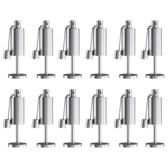 Pure Garden 10.5in Stainless Steel Refillable Citronella Torch Canister 12-Pack